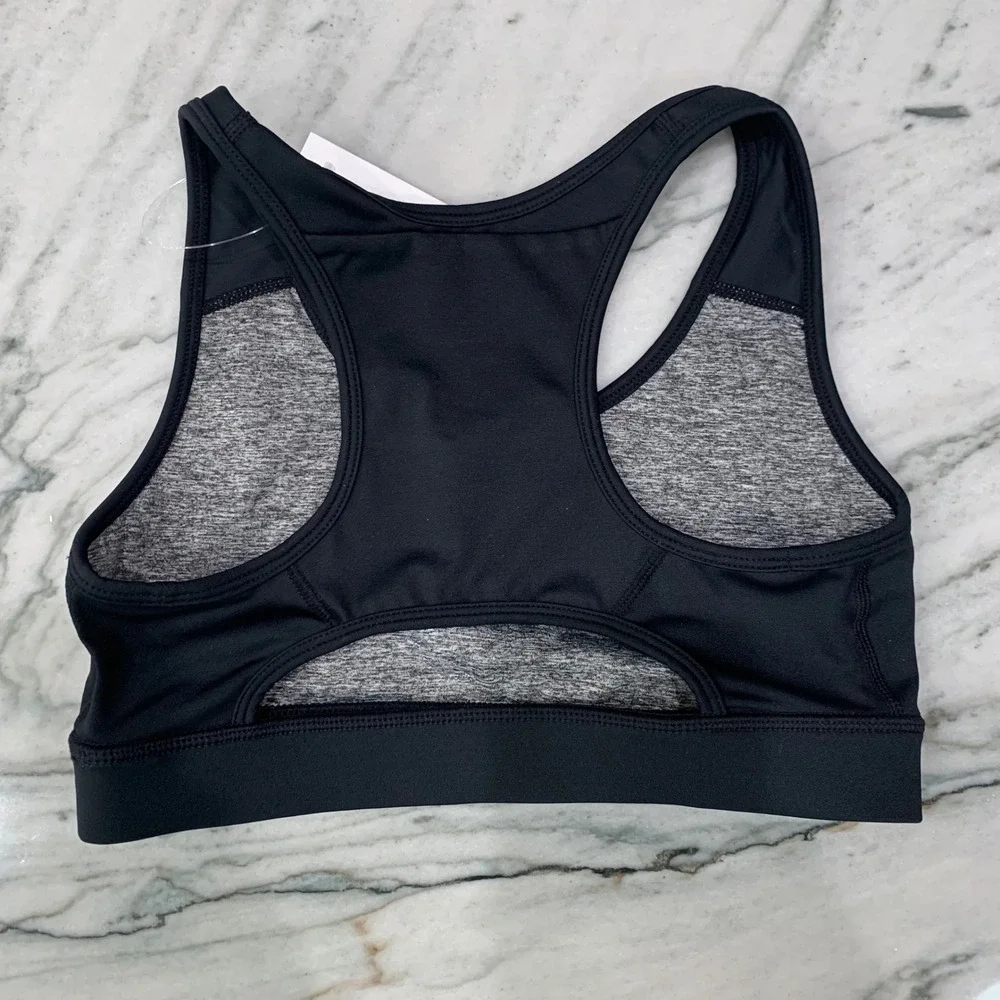 Senita Athletics Girls + Sports Bra Top Black Racerback Activewear‎ Small